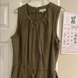 Calvin Klein Khaki Sleeveless Jumpsuit
